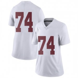 NCAA Women's Alabama Crimson Tide #74 Damieon George Jr. Stitched College Nike Authentic No Name White Football Jersey IU17W57EZ